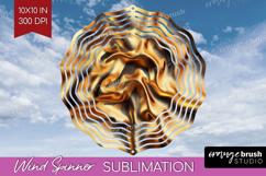 Rose Gold Wind Spinner Sublimation PNG - Metallic Rose Product Image 1