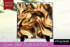 Rose Gold Slate PNG - Metallic Rose Square Slate Product Image 1