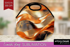 Rose Gold Lunch Bag - Metallic Rose Lunch Bug PNG Product Image 1