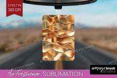 Rose Gold Air Freshener PNG - Metallic Rose PNG Sublimation Product Image 1
