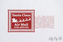 Christmas Post Stamps Santa claus air mail 25 dec, north pol Product Image 1
