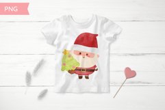 Watercolor santa christmas watercolour happy new year xmas Product Image 2