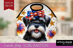 Schnauzer Dog Lunch Bag Patriotic Dog Lunch Bug PNG Product Image 1