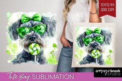 Schnauzer St. Patricks Day Dog Tote Bag Dog Tote Bag PNG Product Image 1