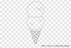 Two scoops soft corn outline SVG summer clipart illustration Product Image 1