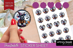 Scottish Terrier Dog Round Sticker Halloween Printable Sheet Product Image 1