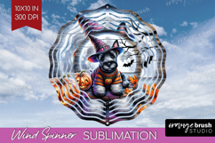 Scottish Terrier Dog Wind Spinner Sublimation PNG Halloween Product Image 1