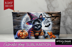 Scottish Terrier Dog Cosmetic Bag Halloween Makeup Bag PNG Product Image 1