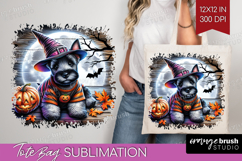 Scottish Terrier Dog Tote Bag Halloween Tote Bag PNG Product Image 1