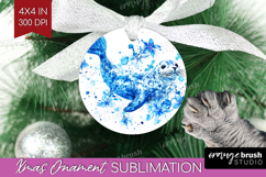 Seal Floral Ornament PNG Blue Flowers PNG Sublimation Product Image 1
