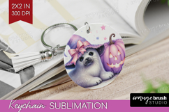 Seal Halloween Keychain PNG Coquette Keychain Sublimation Product Image 1