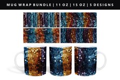 Sequin 11oz, 15oz Mug Sublimation | Mug Wrap PNG Product Image 1