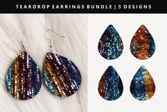 Sequin Teardrop Earring Sublimation PNG Design Product Image 1