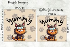 Funny Cats Lunch Bag Sublimation | Grumpy Cats PNG Product Image 2