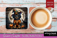 Setter Dog Square Coaster Halloween Coaster PNG Sublimation Product Image 1