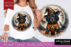 Setter Dog Round Tshirt Background Halloween PNG Sublimation Product Image 1