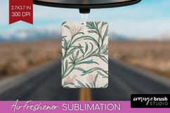 Vintage Flowers Air Freshener PNG - Floral PNG Sublimation Product Image 1