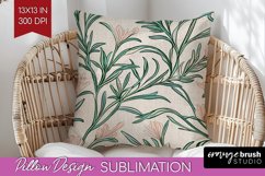 Vintage Flowers Pillow Sublimation - Floral Pillow Cover PNG Product Image 1