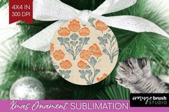 Vintage Flowers Ornament PNG - Floral PNG Sublimation Product Image 1