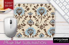 Vintage Flowers Mouse Pad Sublimation - Floral Mousepad PNG Product Image 1
