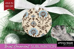 Vintage Flowers Ornament PNG - Floral PNG Sublimation Product Image 1