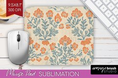 Vintage Flowers Mouse Pad Sublimation - Floral Mousepad PNG Product Image 1