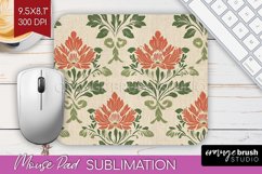 Vintage Flowers Mouse Pad Sublimation - Floral Mousepad PNG Product Image 1