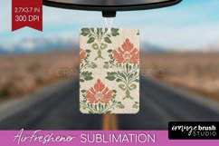 Vintage Flowers Air Freshener PNG - Floral PNG Sublimation Product Image 1