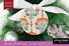Vintage Flowers Ornament PNG - Floral PNG Sublimation Product Image 1