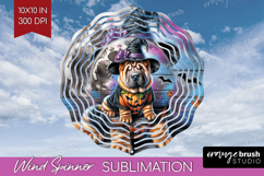 Shar Pei Dog Wind Spinner Sublimation PNG Halloween Round Product Image 1