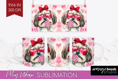 Shih Tzu Valentine Mug Wrap Valentines Day Mug PNG Product Image 1
