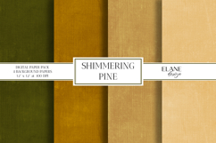 Pine Green and Gold Digital Paper, Printable Textures Product Image 3