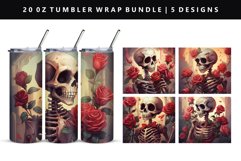 Skull 20oz Tumbler Wrap | Sublimation PNG Design Product Image 1