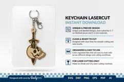 Skull and Sword Keychain SVG | Gothic Knight Cut File Product Image 2