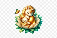 Sleeping Baby Unicorn Clipart Product Image 3