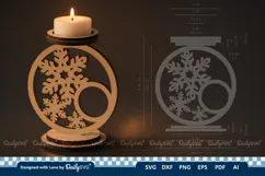 Snowflake Candle Holder SVG Product Image 3