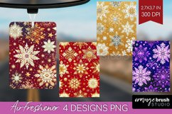 Snowflakes Air Freshener PNG - Christmas PNG Sublimation Product Image 1
