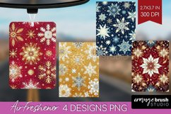 Snowflakes Air Freshener PNG - Christmas PNG Sublimation Product Image 1