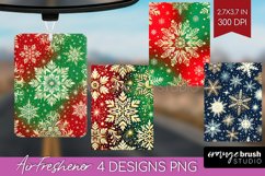 Snowflakes Air Freshener PNG - Christmas PNG Sublimation Product Image 1