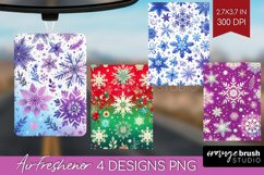 Snowflakes Air Freshener PNG - Christmas PNG Sublimation Product Image 1