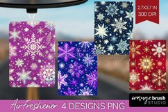 Snowflakes Air Freshener PNG - Christmas PNG Sublimation Product Image 1