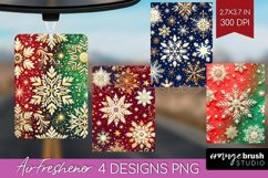 Snowflakes Air Freshener PNG - Christmas PNG Sublimation Product Image 1