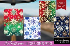 Snowflakes Air Freshener PNG - Christmas PNG Sublimation Product Image 1