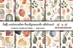 Soft Watercolor Backgrounds Abstract JPG Product Image 1