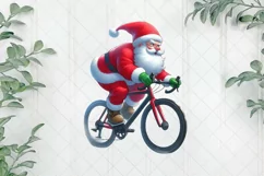 Sports Santa Claus Sublimation Clipart Product Image 1