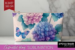 Spring Blossom Cosmetic Bag - Flowers Makeup Bag PNG Product Image 1