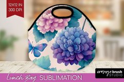 Spring Blossom Lunch Bag - Flowers Lunch Bug PNG Sublimation Product Image 1