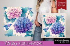 Spring Blossom Tote Bag - Flowers Tote Bag PNG Sublimation Product Image 1