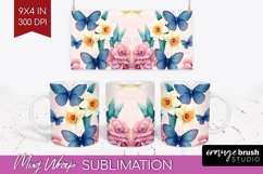 Spring Blossom Mug Wrap - Flowers Mug PNG Sublimation Product Image 1