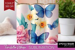 Spring Blossom Tumbler Wrap - Flowers Tumbler PNG Product Image 1